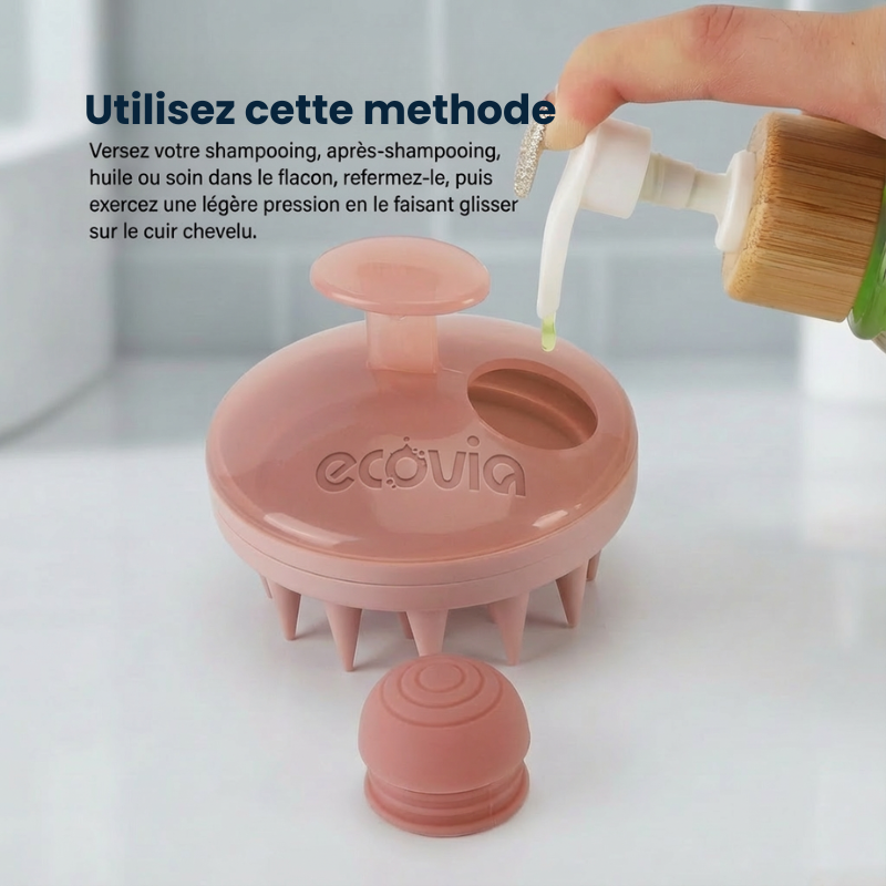 ScalpCare – Brosse exfoliante pour cuir chevelu Ecovia