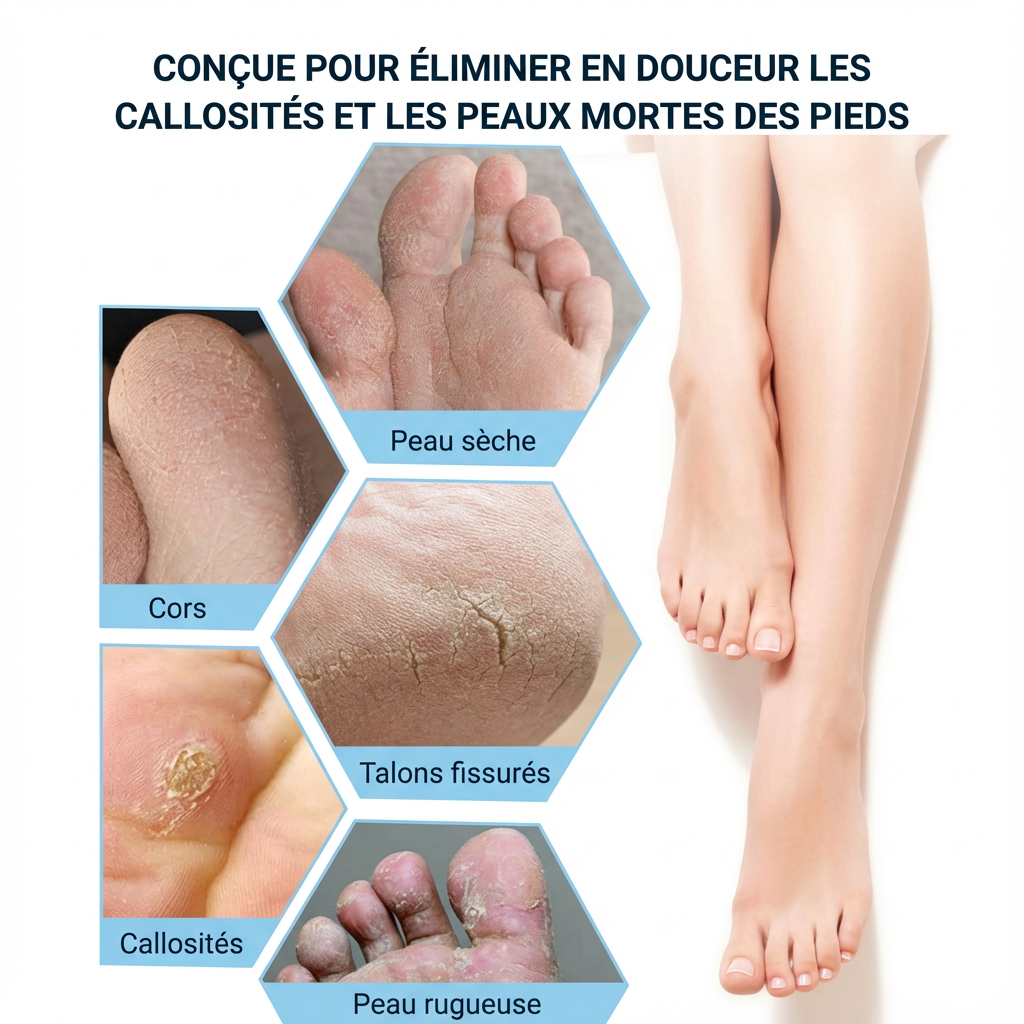 Cleanfeet® Râpe à pieds élimine les callosités des pieds
